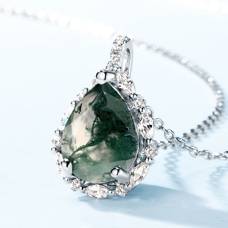 Moss Agate Ethereal Forrest Jewelry Set