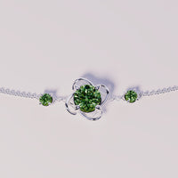 August Peridot Birthstone Bracelet - S925 Sterling Silver