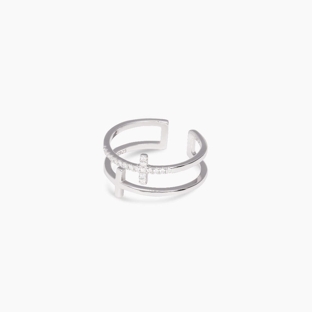 Kruisring - Sterling Zilver