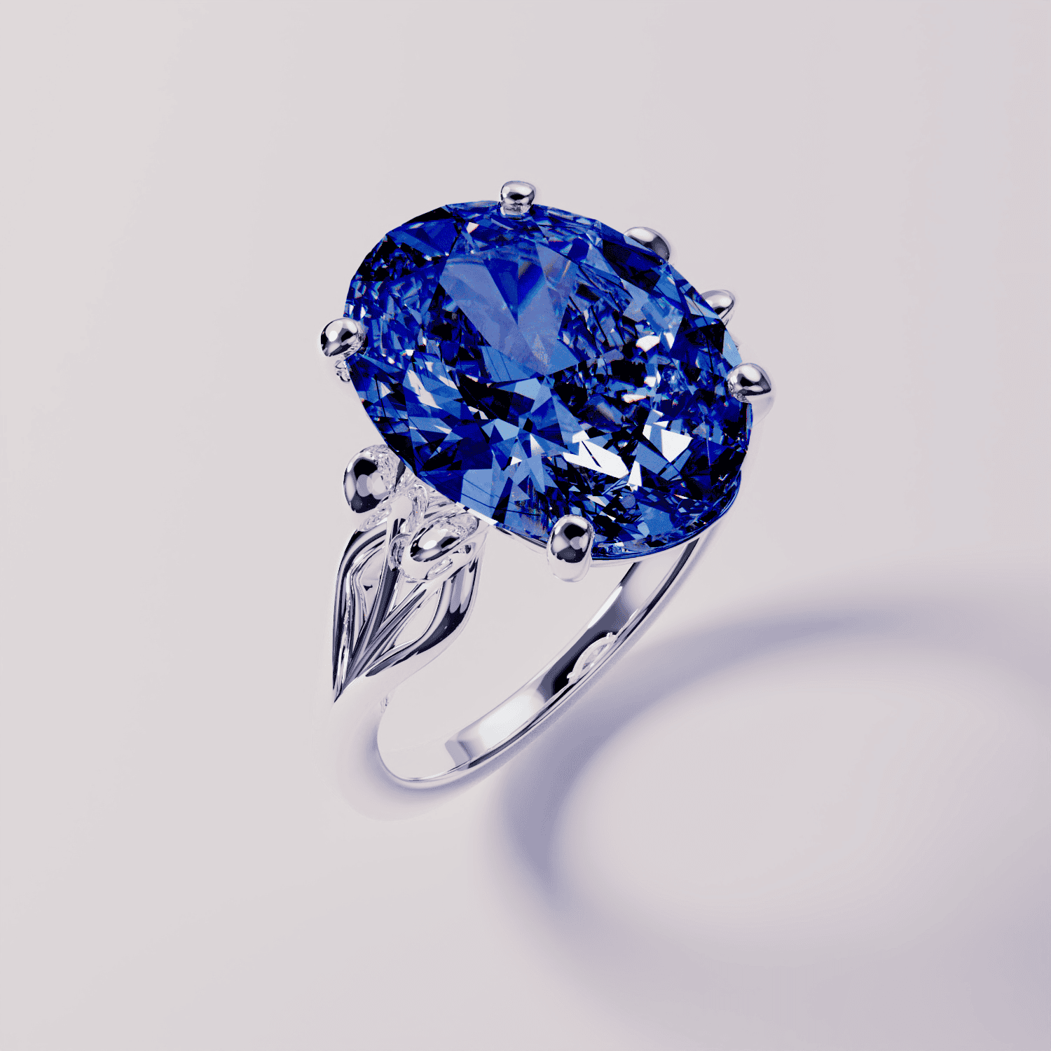 September Sapphire Birthstone Ring - S925 Sterling Silver