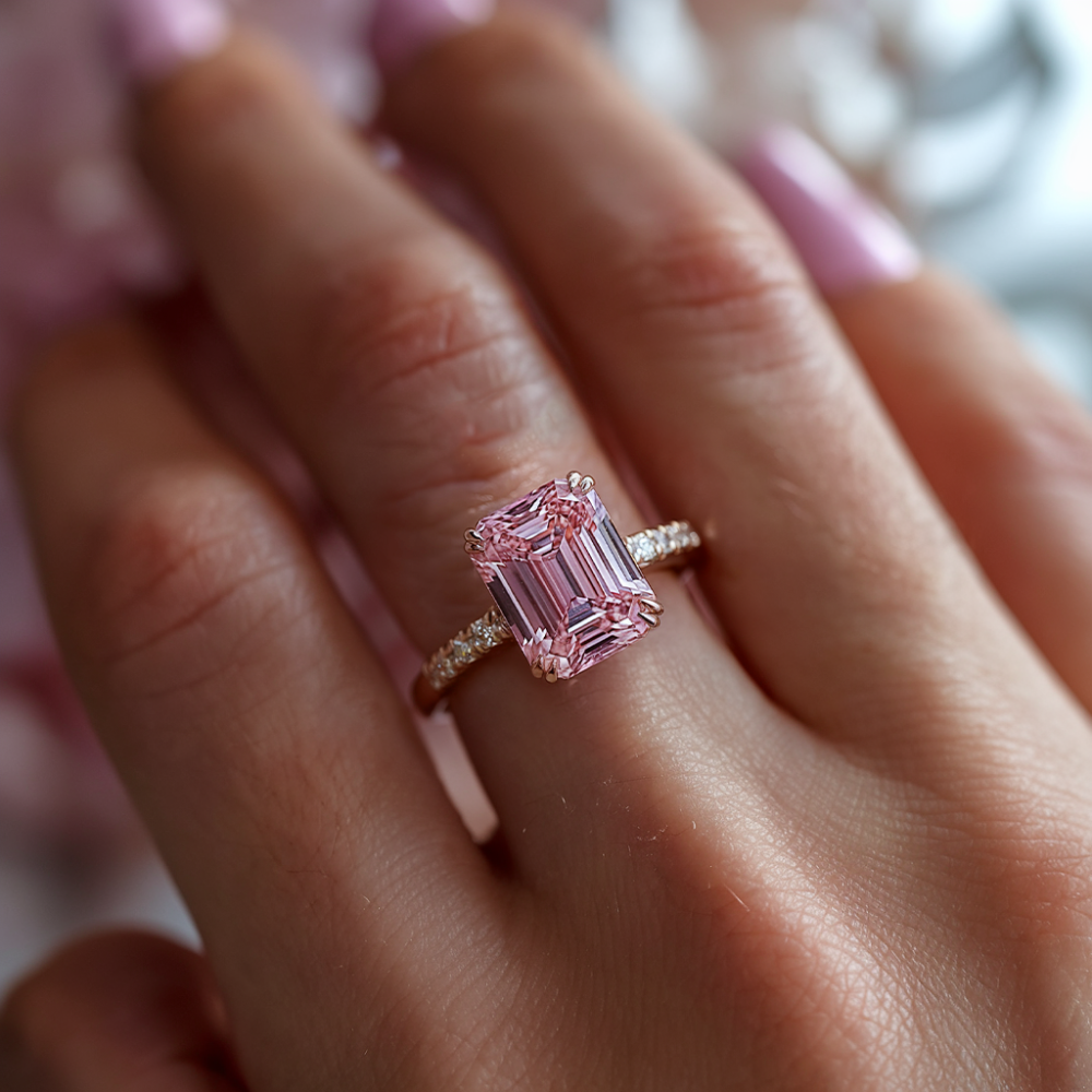 The Camilla - Pink Moissanite Ring