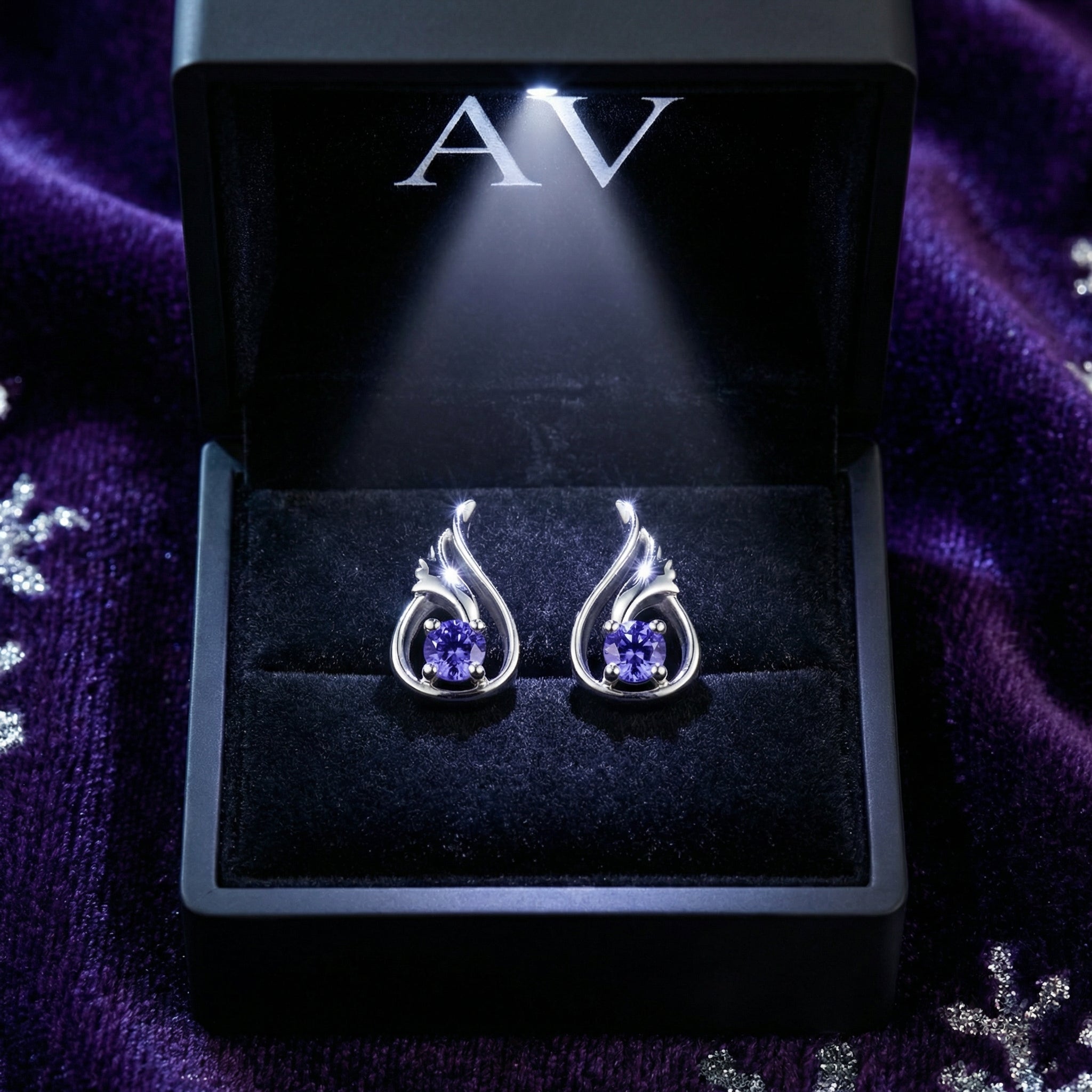 YLQ4154-DEC-tanzanite - Premium LED Gift Box Presentation