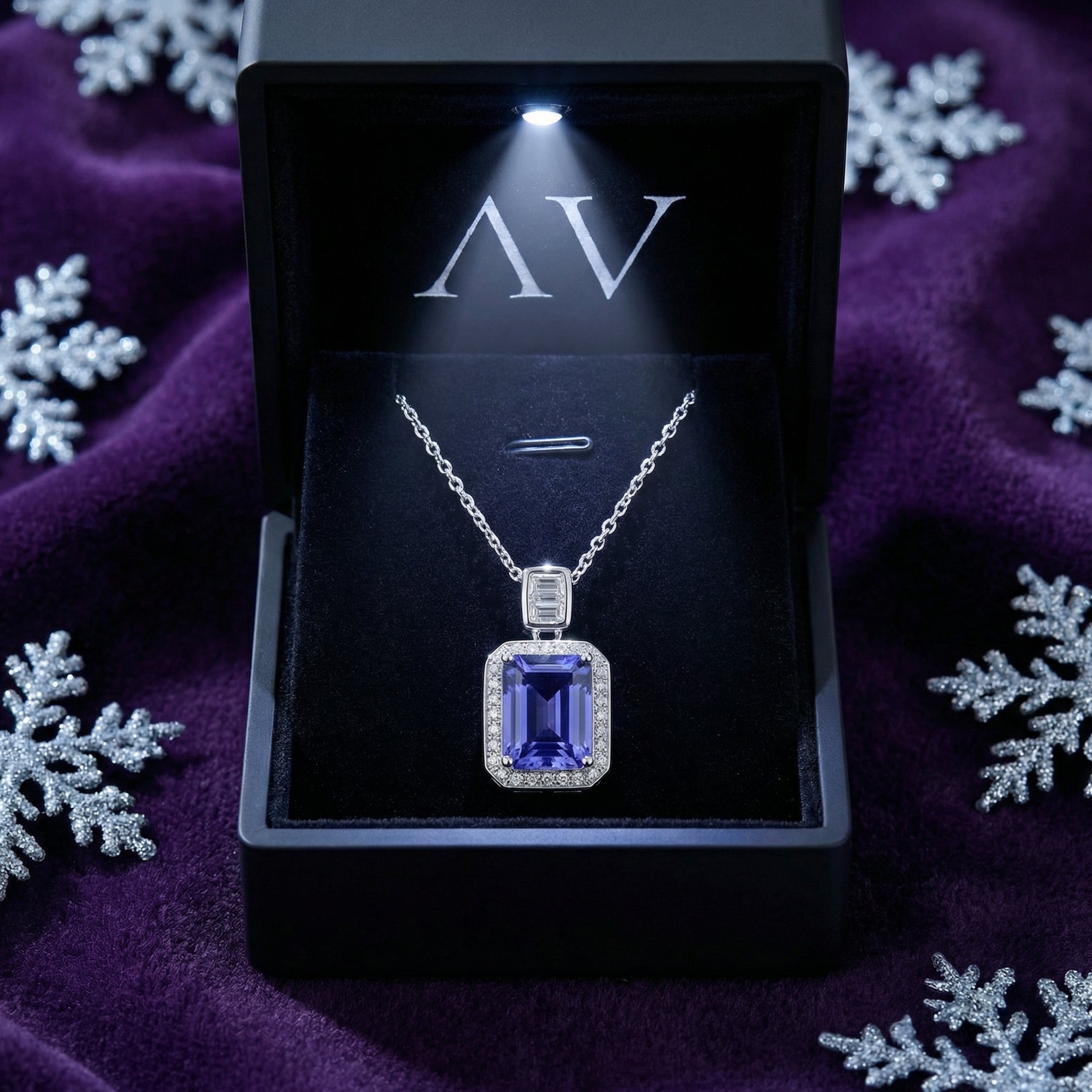 YLQ4158-DEC-tanzanite - Premium LED Gift Box Presentation