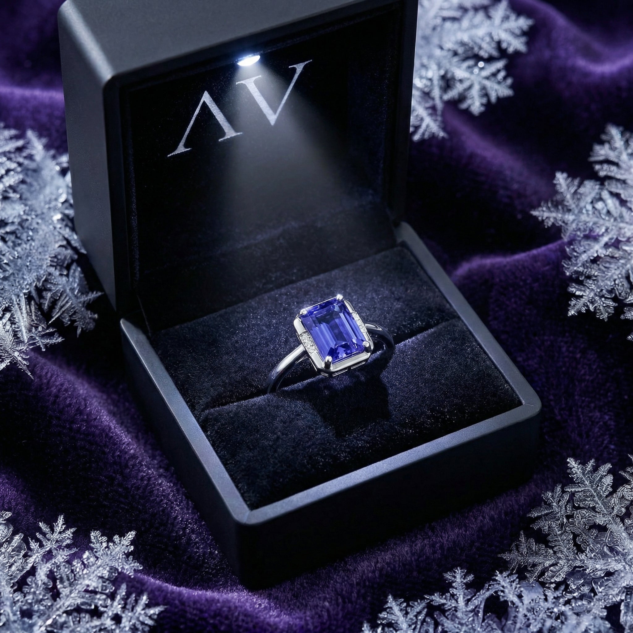 YLQ4169-DEC-tanzanite - Premium LED Gift Box Presentation