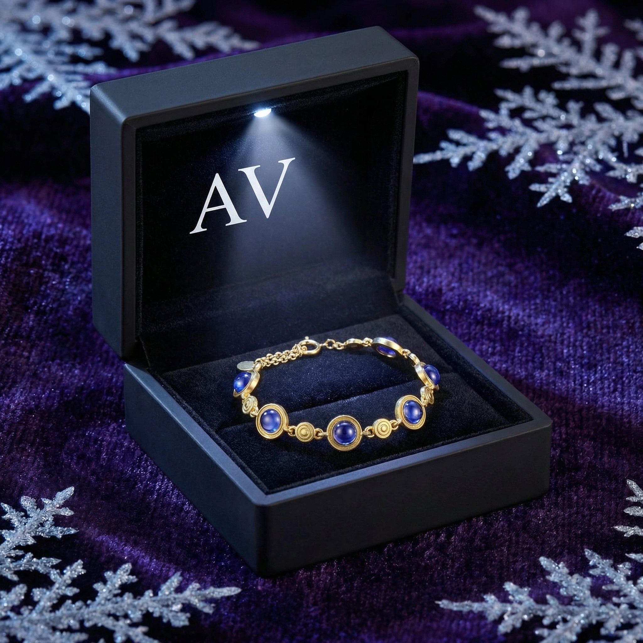 YLQ4171-DEC-tanzanite - Premium LED Gift Box Presentation