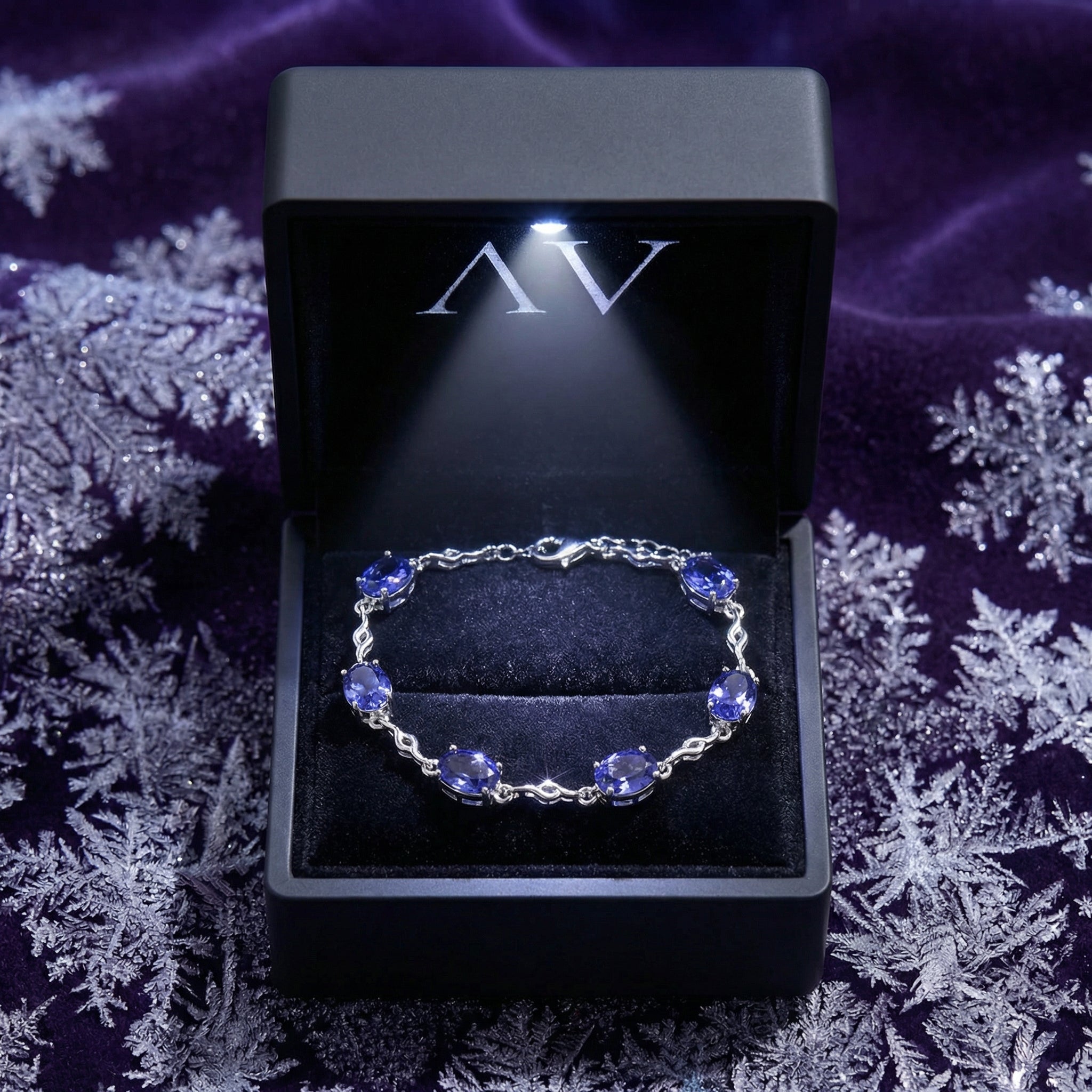 YLQ4174-DEC-tanzanite - Premium LED Gift Box Presentation