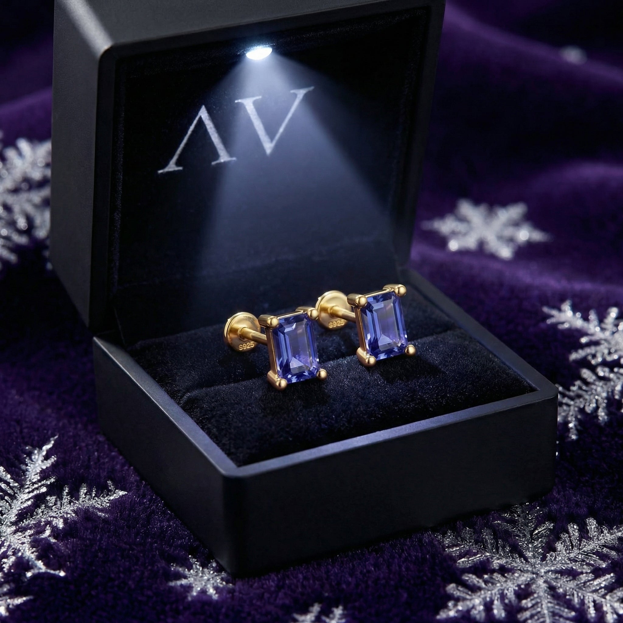 YLQ4183-DEC-tanzanite - Premium LED Gift Box Presentation