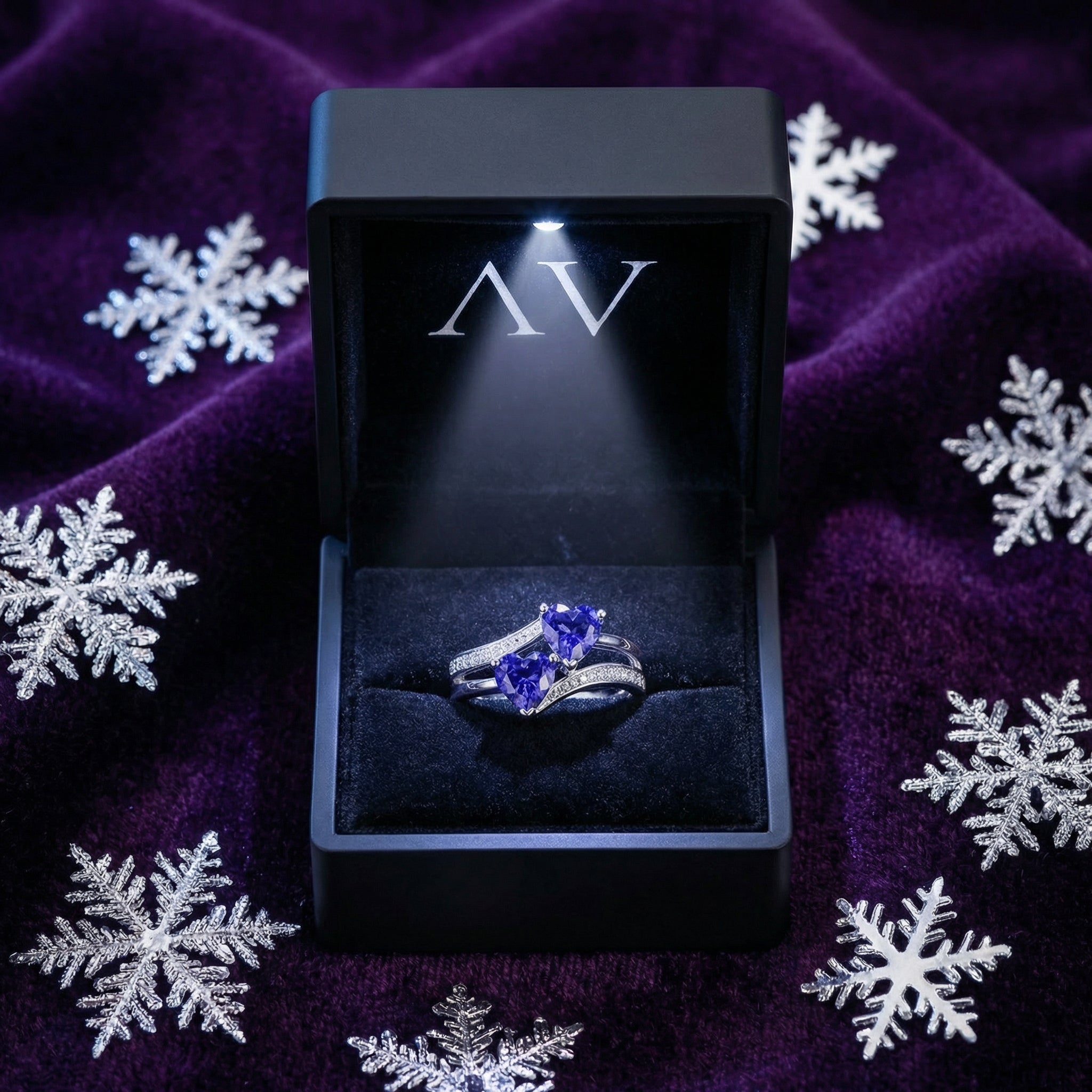 YLQ4188-DEC-tanzanite - Premium LED Gift Box Presentation