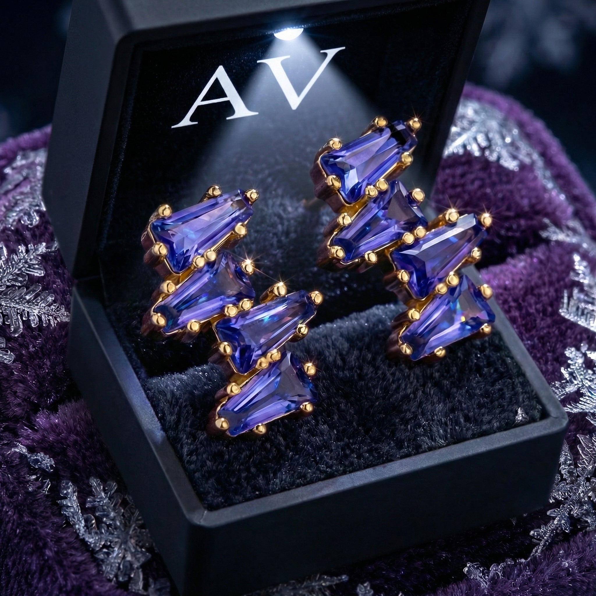 YLQ4189-DEC-tanzanite - Premium LED Gift Box Presentation