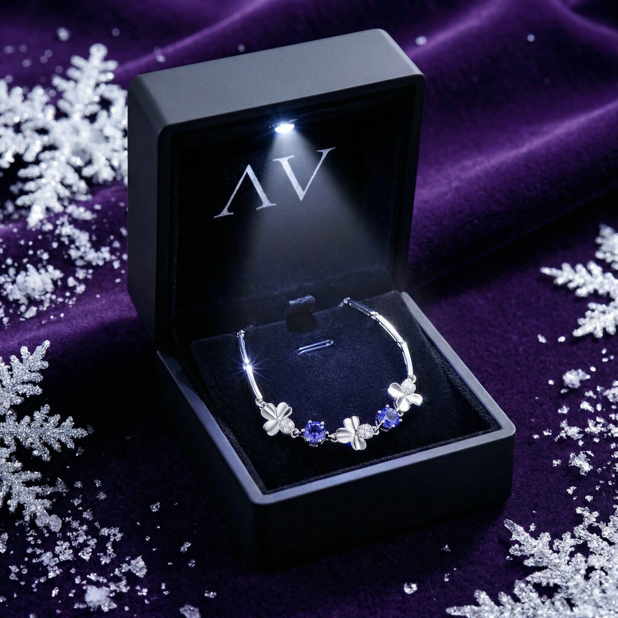 YLQ4200-DEC-tanzanite - Premium LED Gift Box Presentation