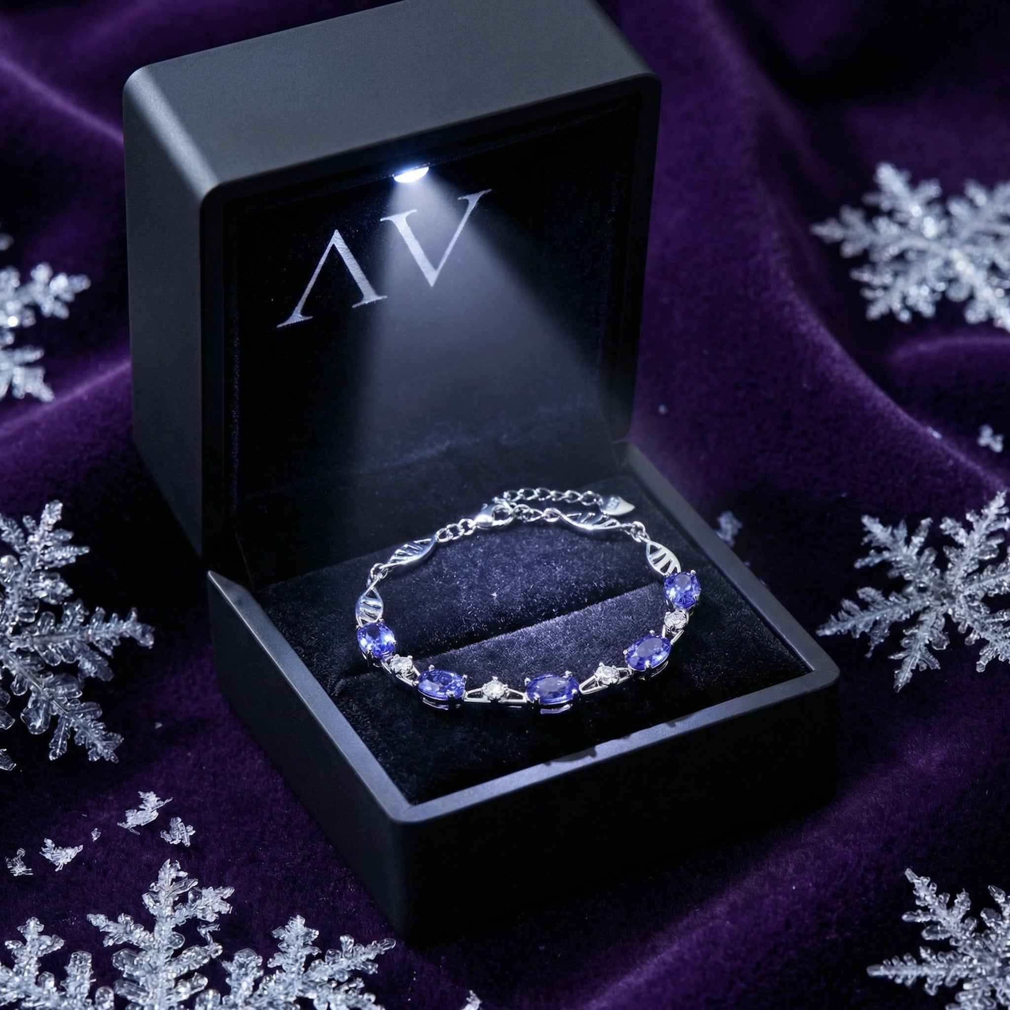 YLQ4204-DEC-tanzanite - Premium LED Gift Box Presentation