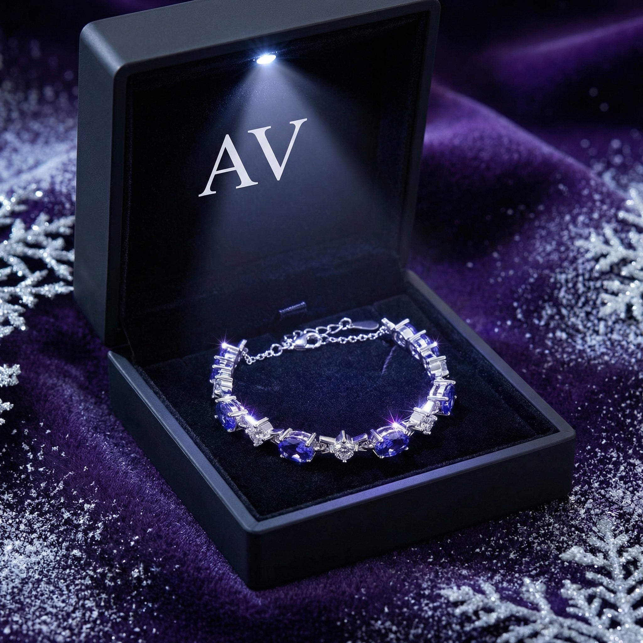 YLQ4205-DEC-tanzanite - Premium LED Gift Box Presentation