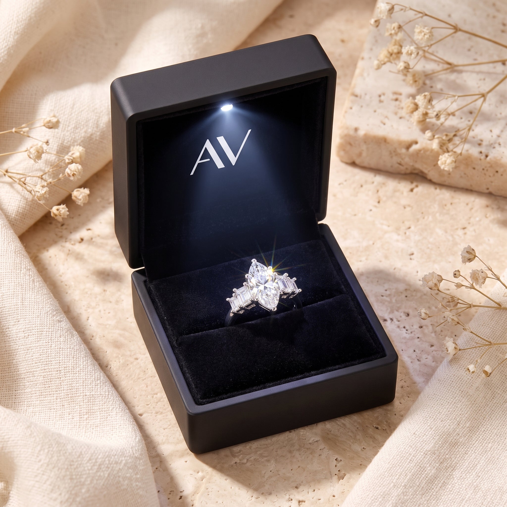 YLQ4595-rings - Premium LED Gift Box Presentation