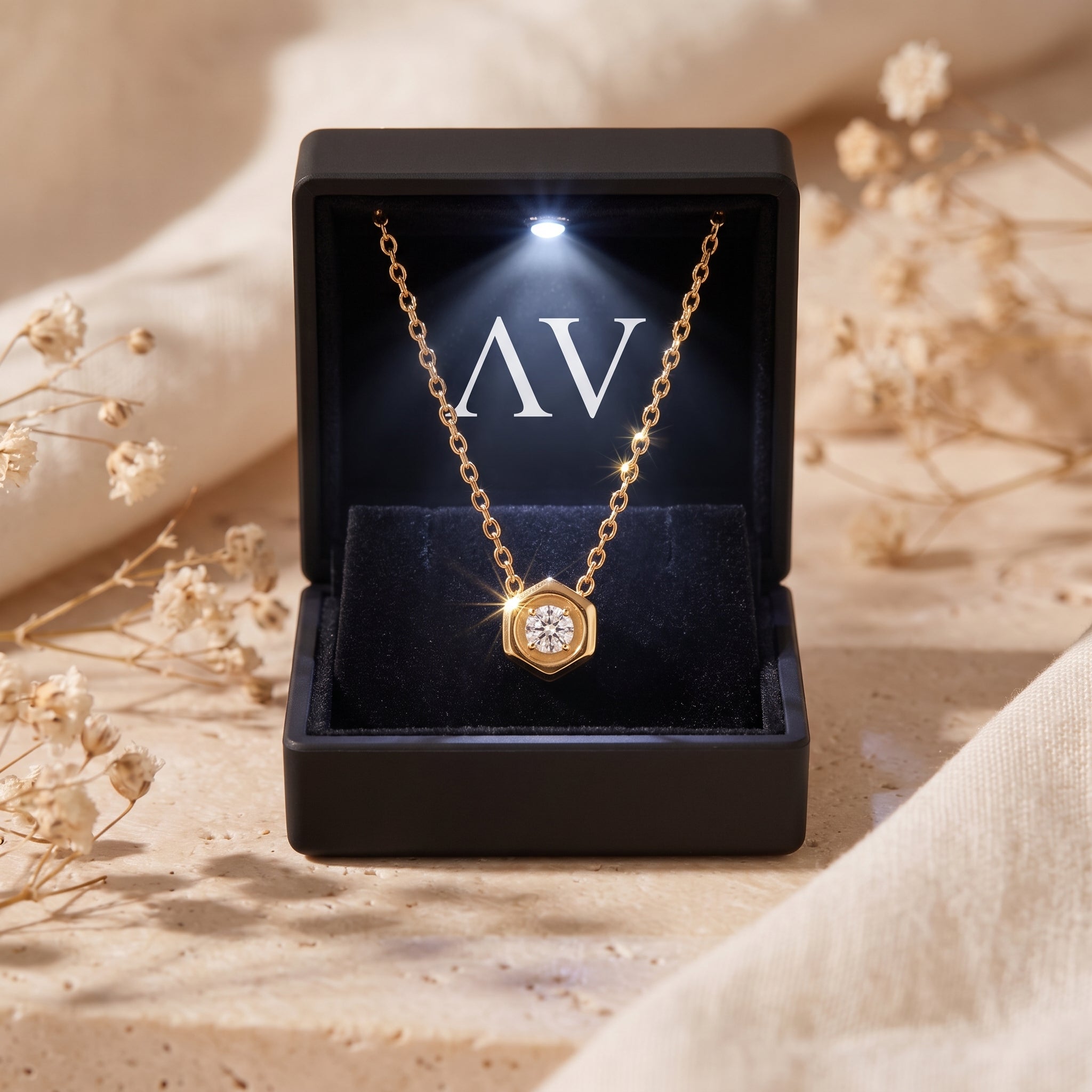 YLQ49160-NECKLACE - Premium LED Gift Box Presentation