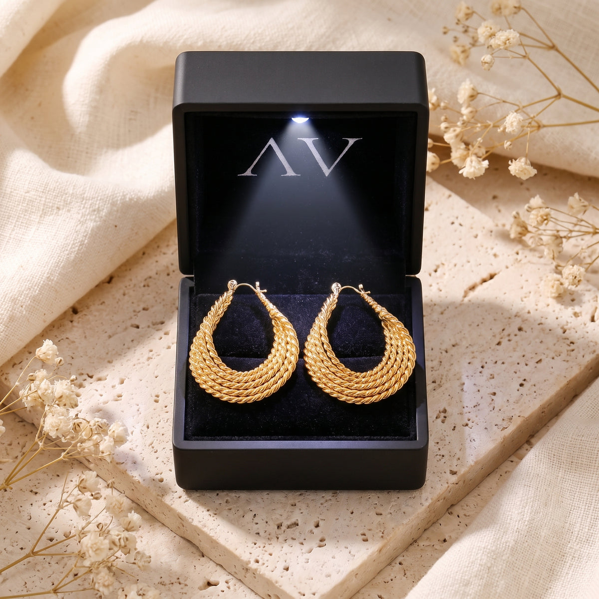 YLQ49224-earrings - Premium LED Gift Box Presentation