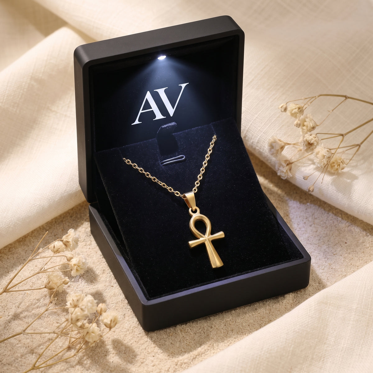 YLQ49578-cross necklace - Premium LED Gift Box Presentation