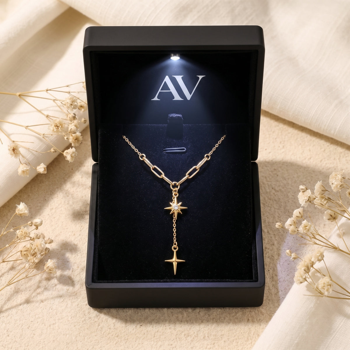 YLQ49584-cross necklace - Premium LED Gift Box Presentation