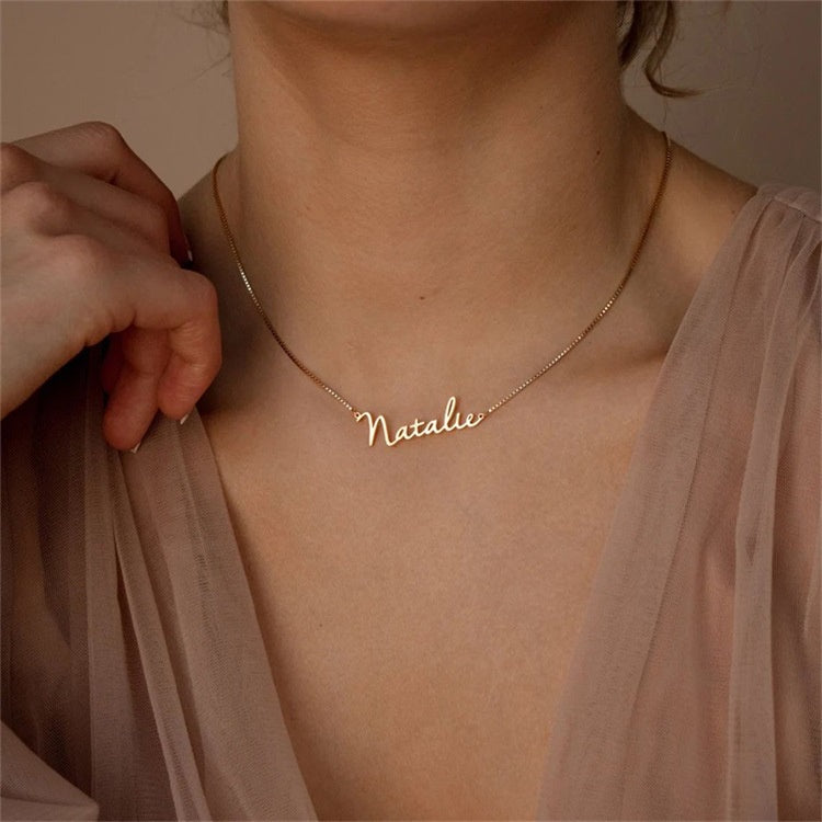 Collier prénom personnalisé or