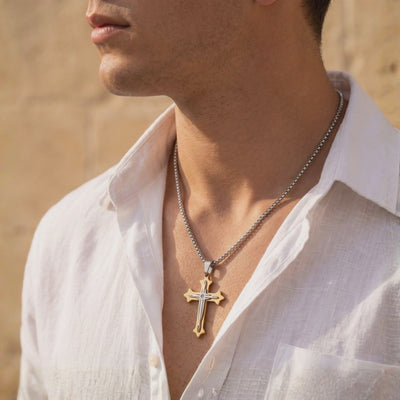YLQ49560-cross necklace lifestyle video