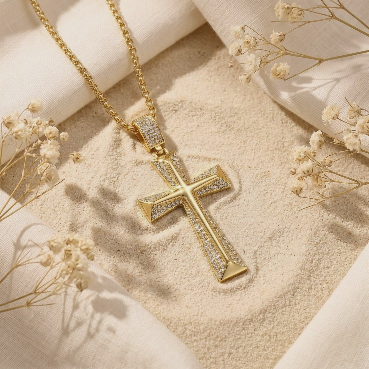 YLQ49669-cross necklace rotation video