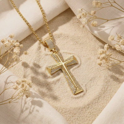 YLQ49669-cross necklace rotation video