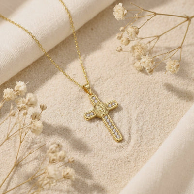 YLQ49645-cross necklace rotation video