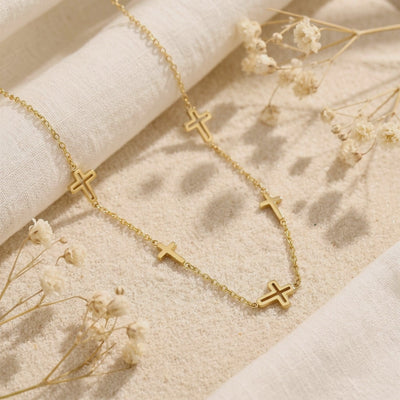 YLQ49576-cross necklace rotation video
