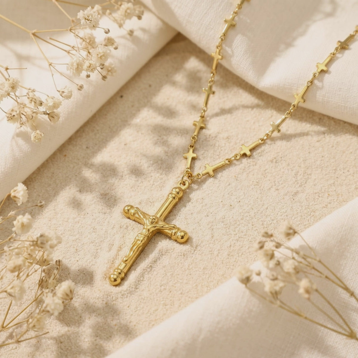 YLQ49581-cross necklace rotation video