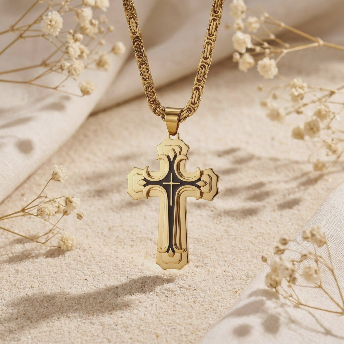 YLQ49651-cross necklace rotation video