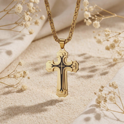 YLQ49651-cross necklace rotation video