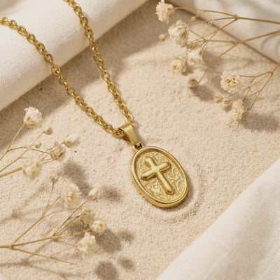 YLQ49642-cross necklace rotation video