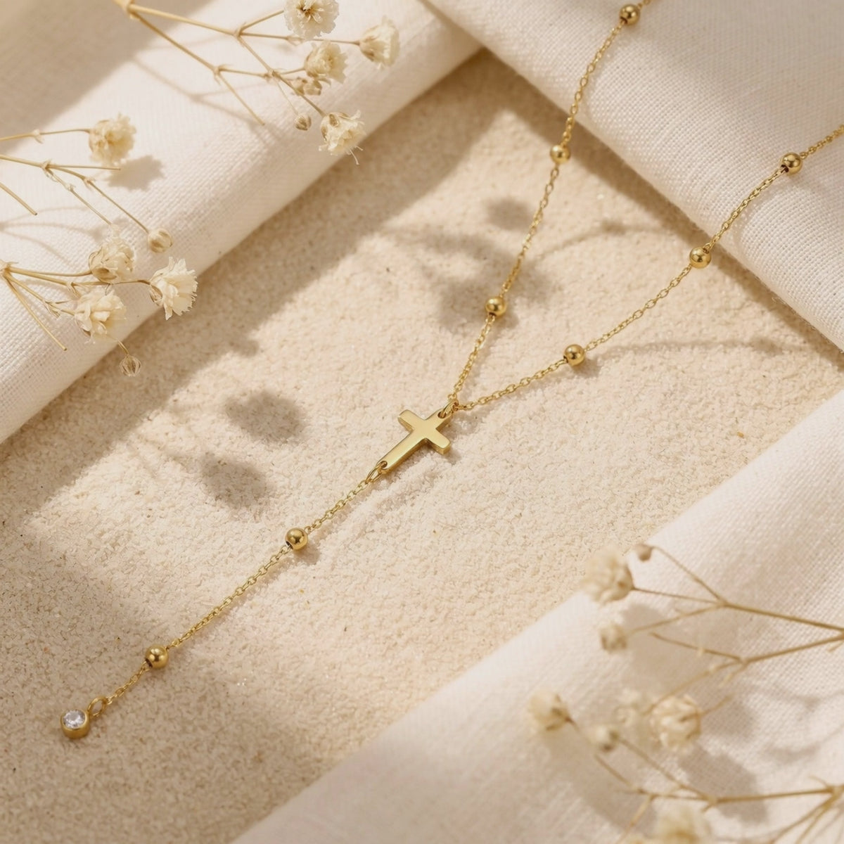 YLQ49570-cross necklace rotation video