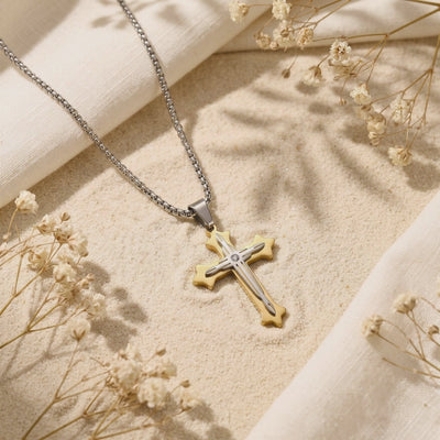 YLQ49560-cross necklace rotation video