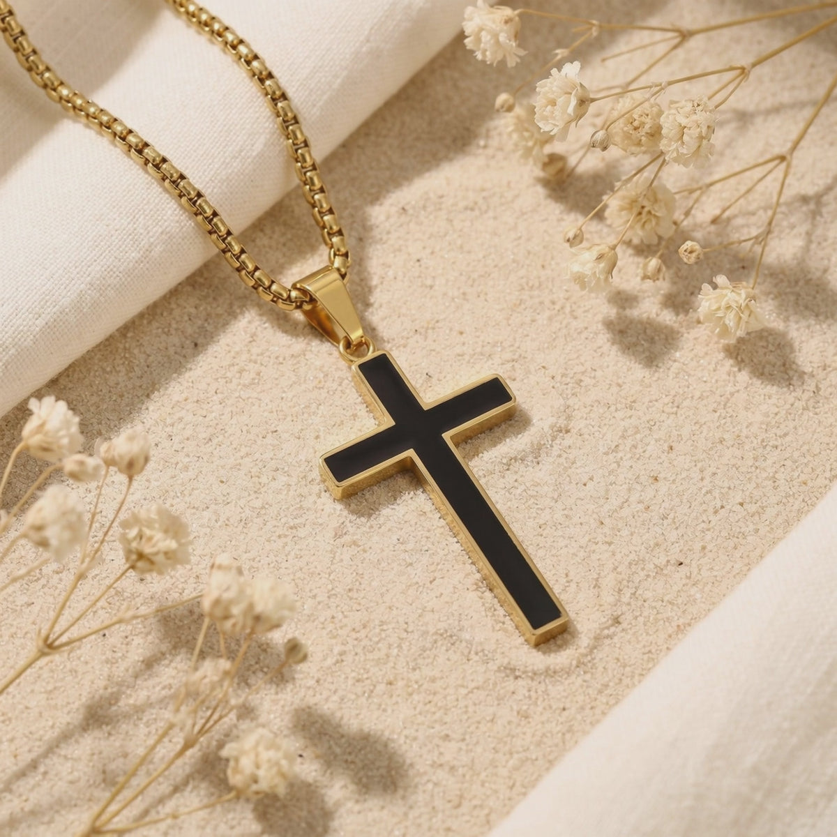 YLQ49670-cross necklace rotation video