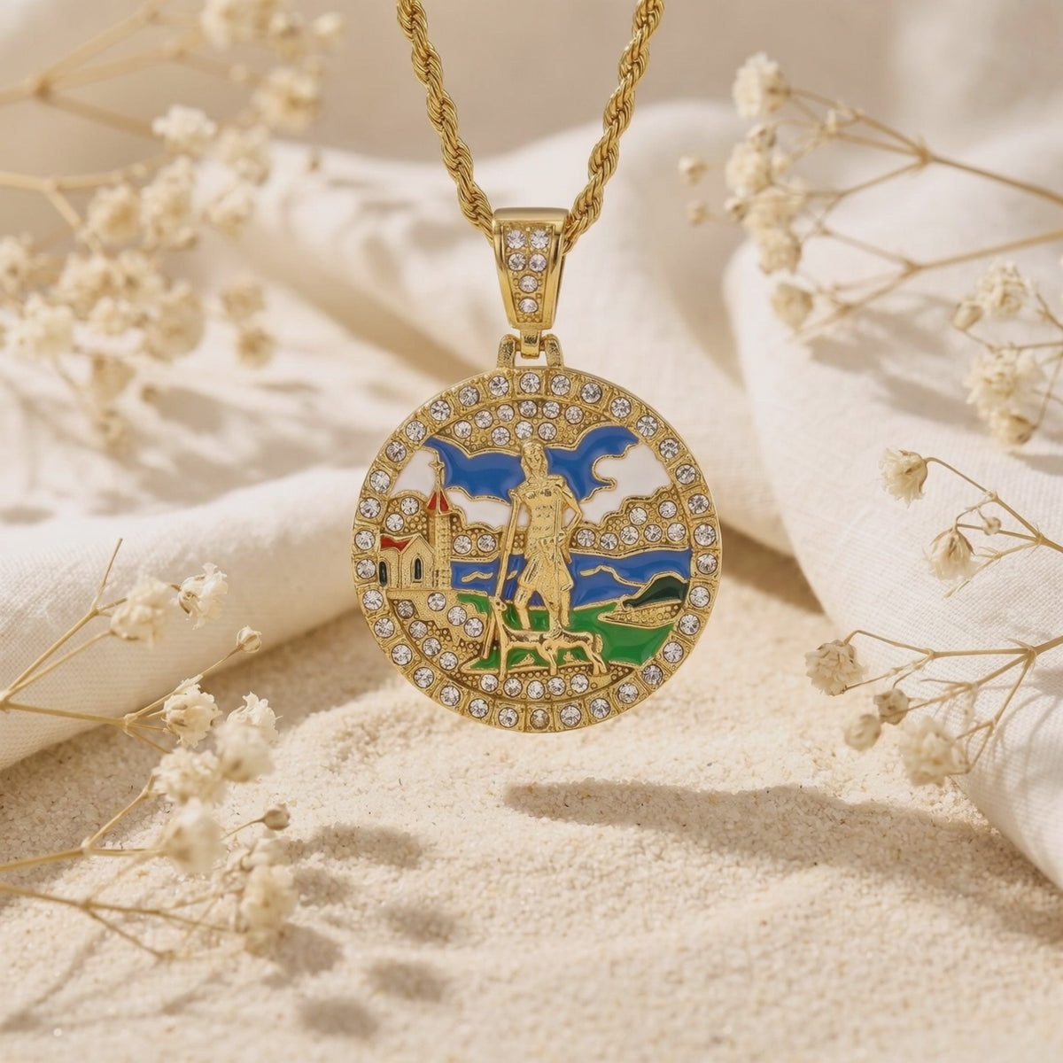 YLQ49704-cross necklace rotation video