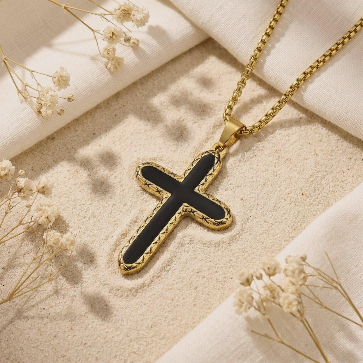 YLQ49695-cross necklace rotation video
