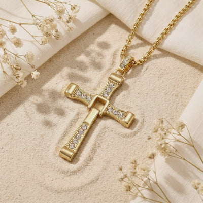 YLQ49672-cross necklace rotation video