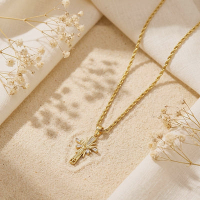 YLQ49545-cross necklace rotation video