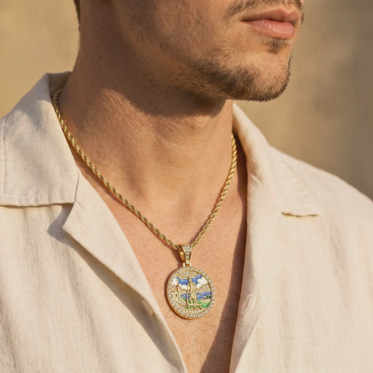 YLQ49704-cross necklace lifestyle video