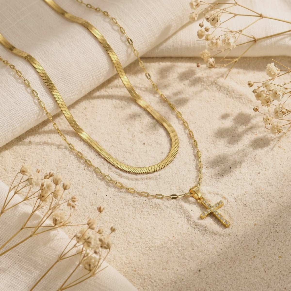 YLQ49550-cross necklace rotation video