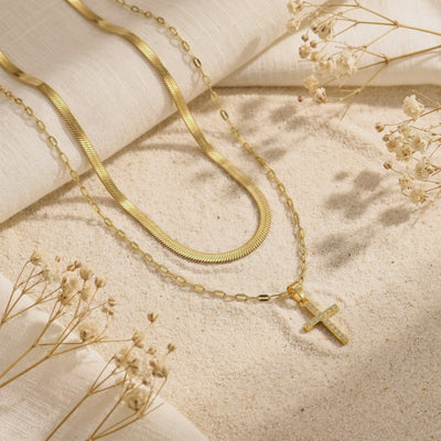YLQ49550-cross necklace rotation video
