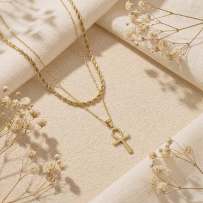YLQ49579-cross necklace rotation video
