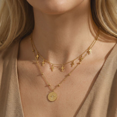 YLQ49583-cross necklace lifestyle video