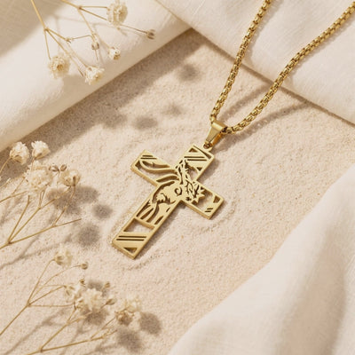 YLQ49688-cross necklace rotation video