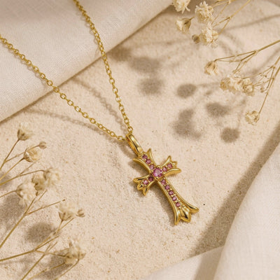 YLQ49590-cross necklace rotation video