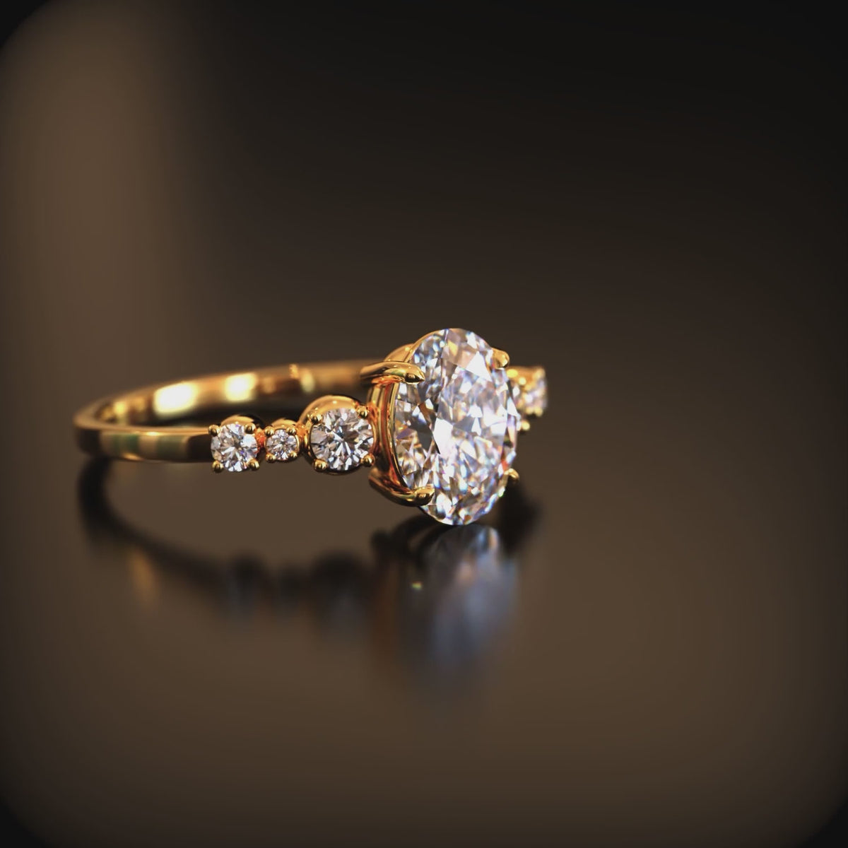 The Alina ring in 14K solid gold