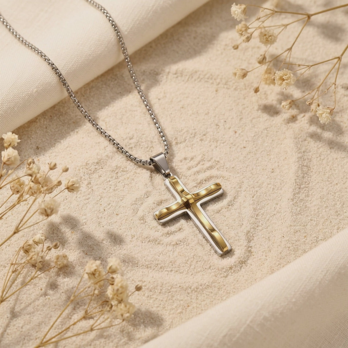 YLQ49559-cross necklace rotation video