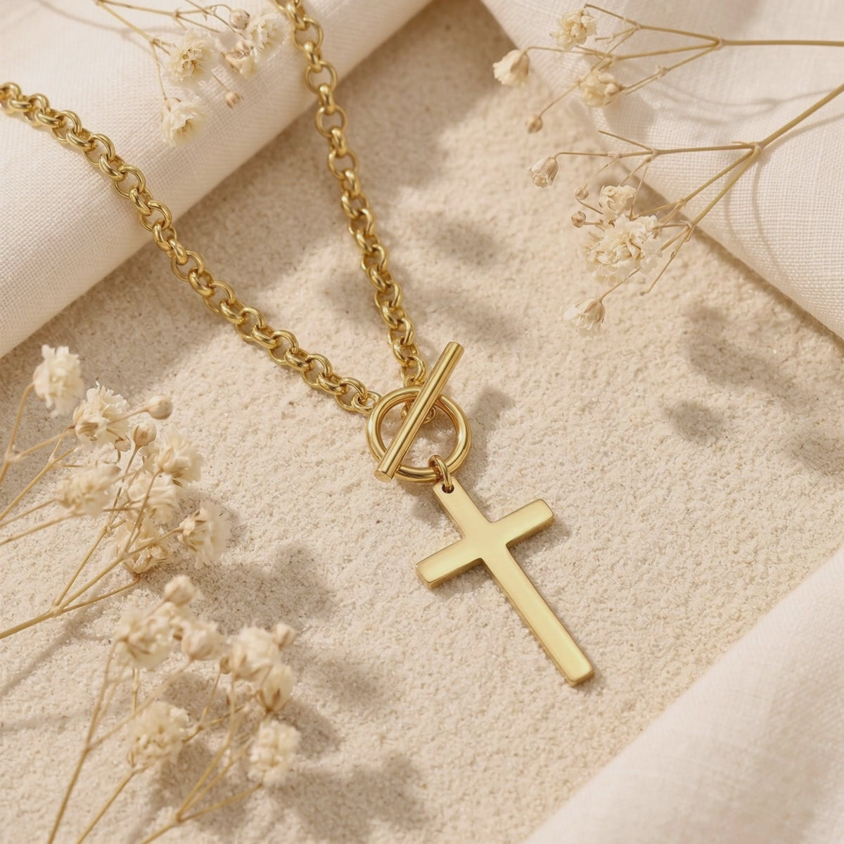 YLQ49562-cross necklace rotation video