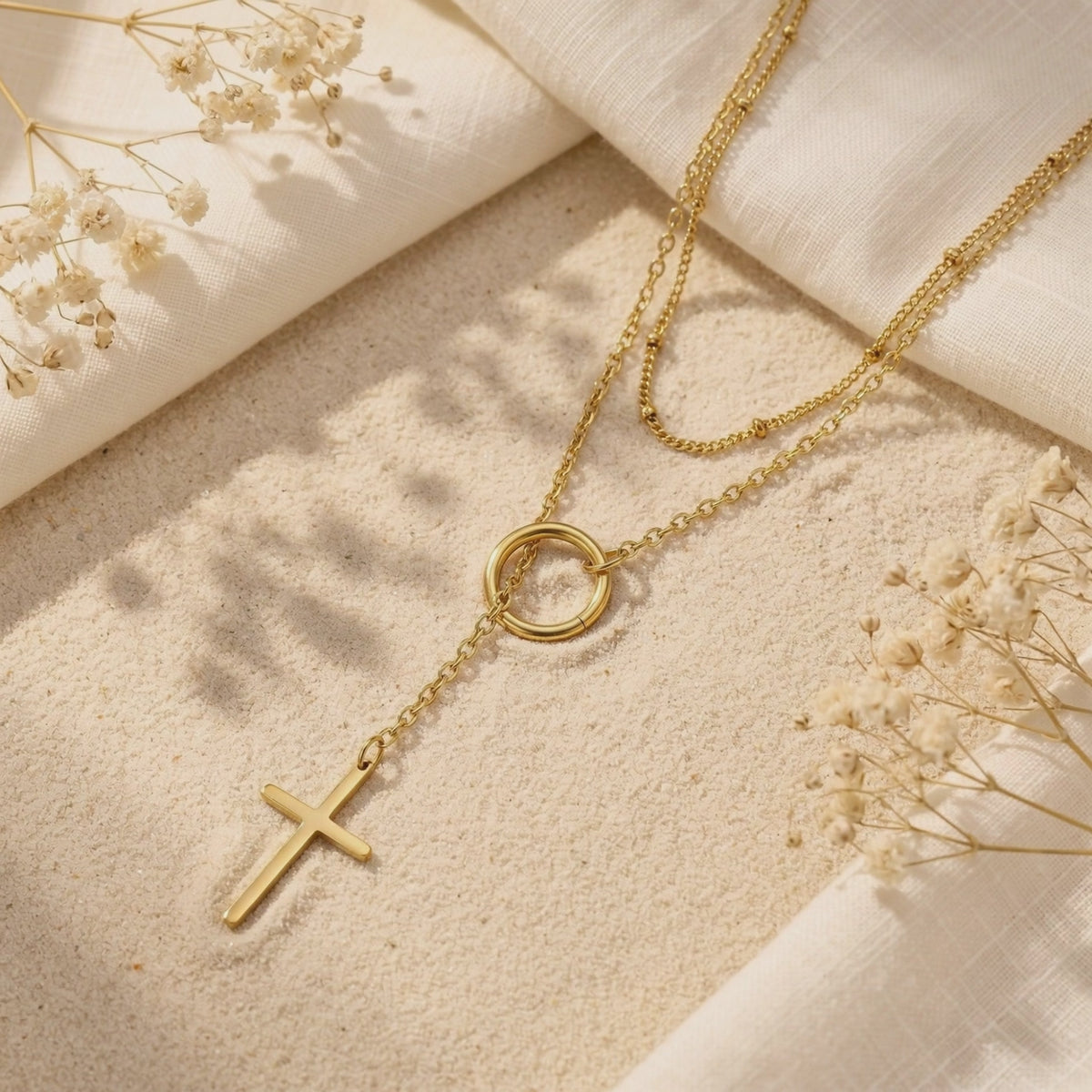 YLQ49546-cross necklace rotation video