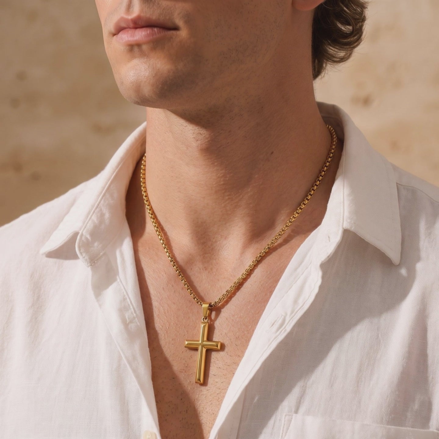 YLQ49599-cross necklace lifestyle video